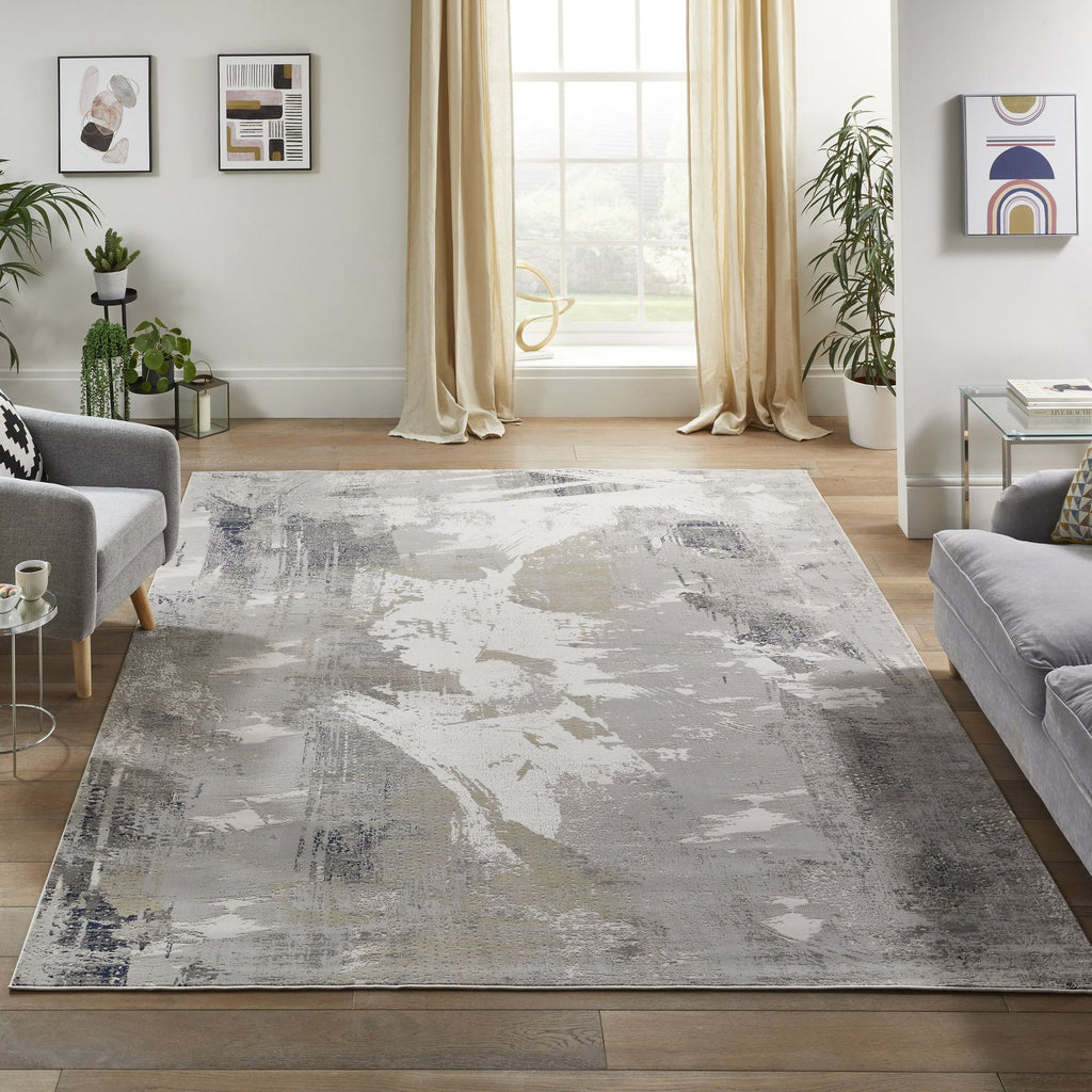 Skyline Cloud Ivory Navy Rug