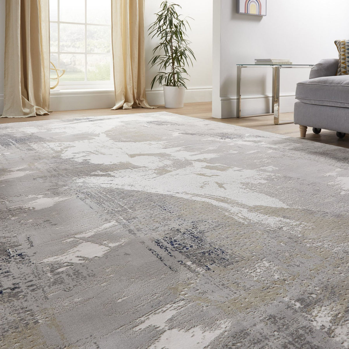 Skyline Cloud Ivory Navy Rug