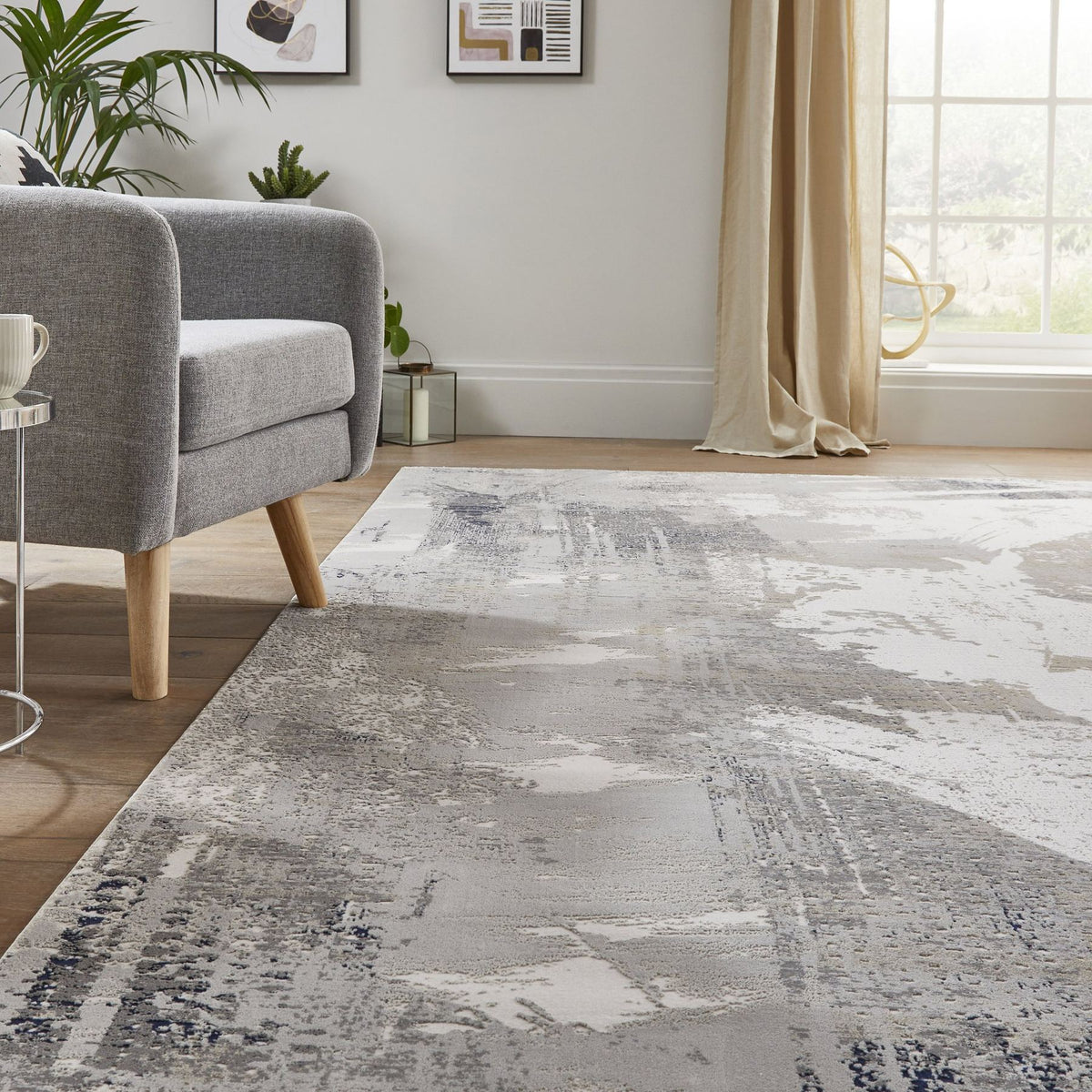 Skyline Cloud Ivory Navy Rug