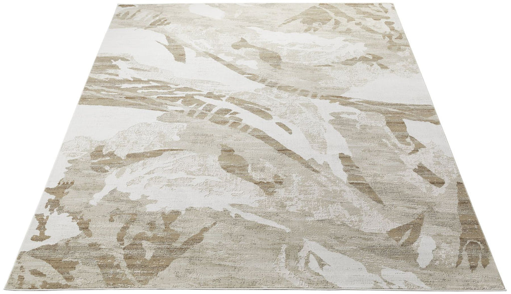 Skyline Leaf Ivory Beige Rug
