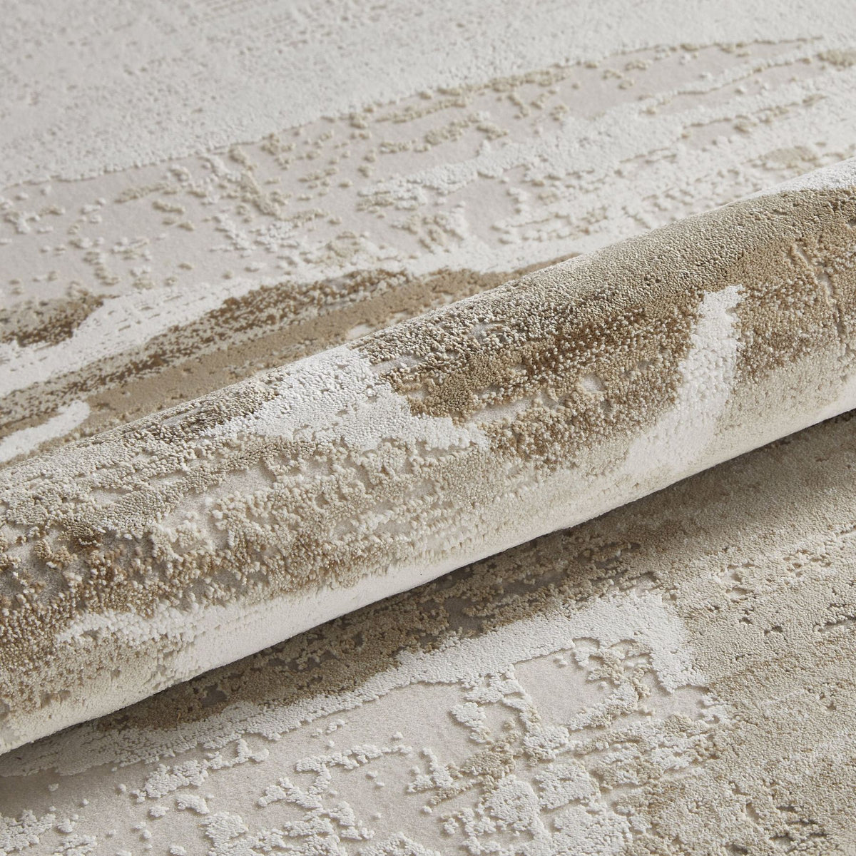 Skyline Leaf Ivory Beige Rug