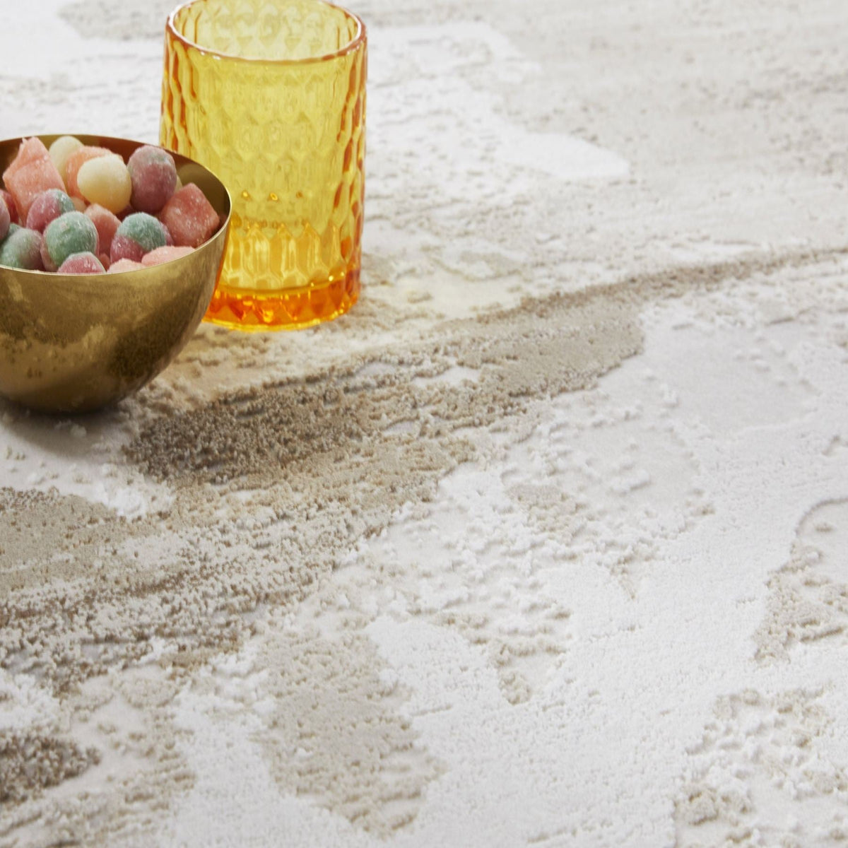 Skyline Leaf Ivory Beige Rug