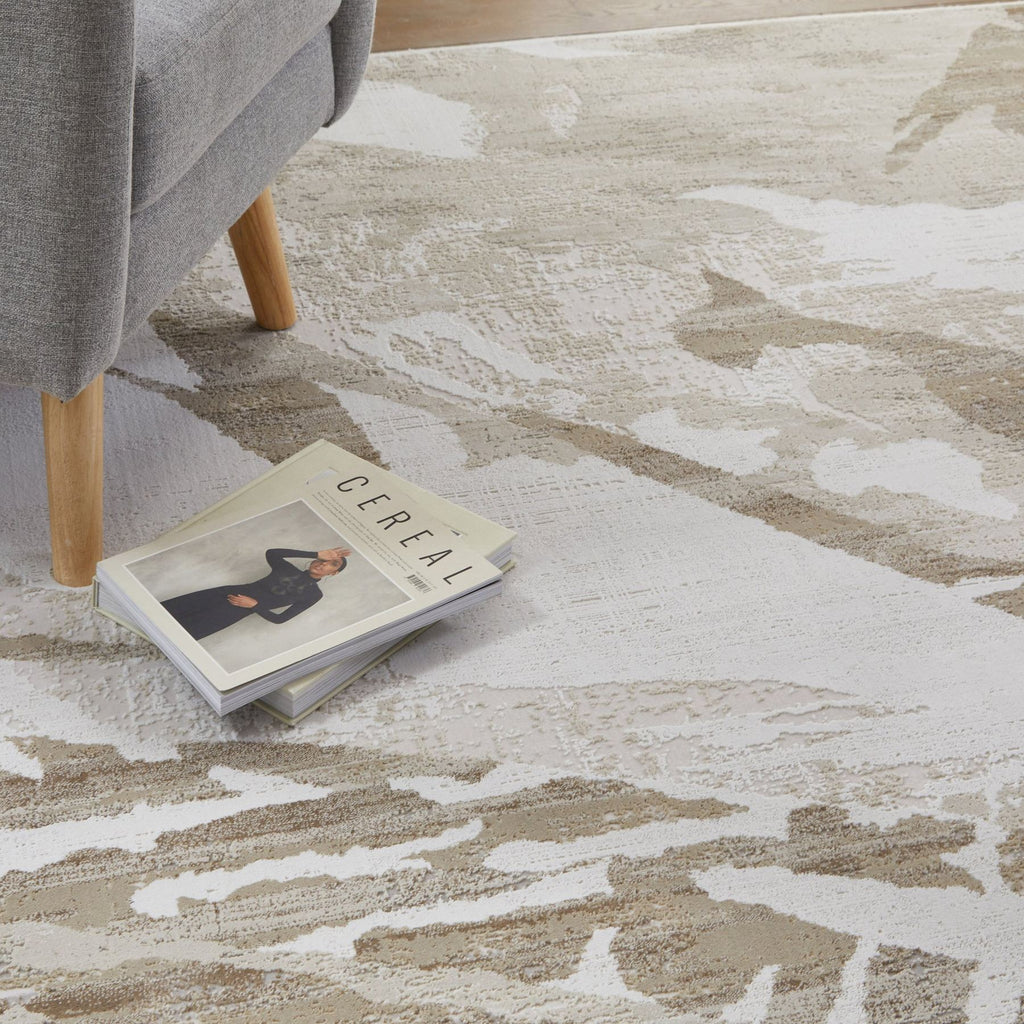 Skyline Leaf Ivory Beige Rug