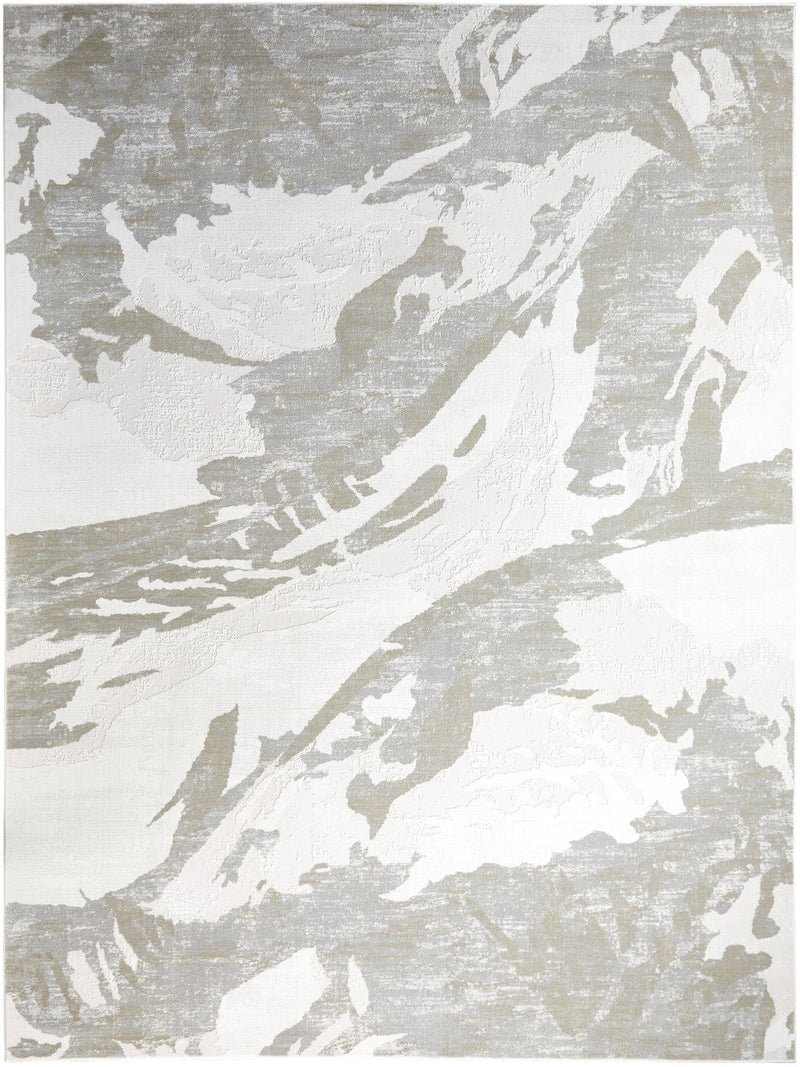 Skyline Leaf Ivory Grey Rug
