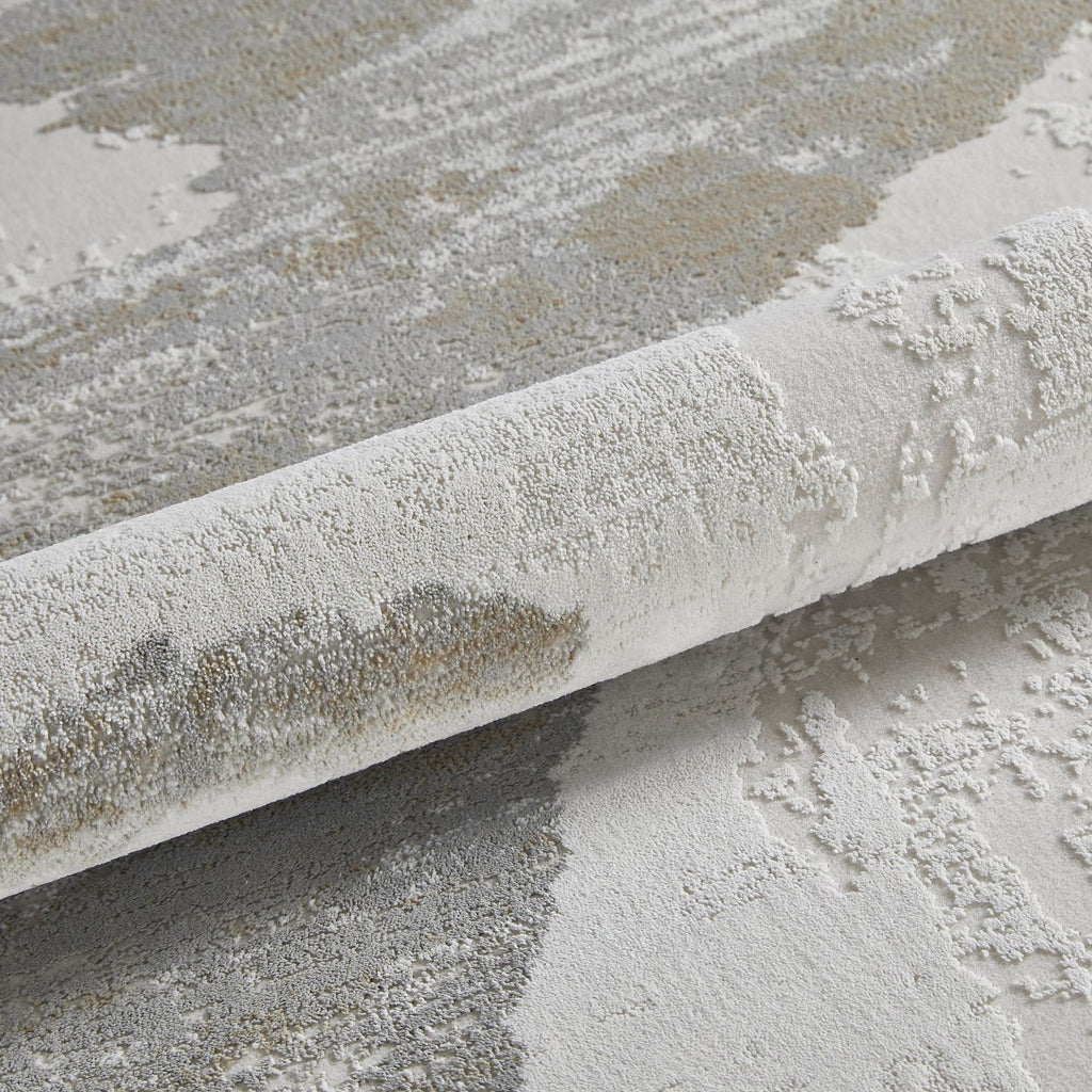 Skyline Leaf Ivory Grey Rug