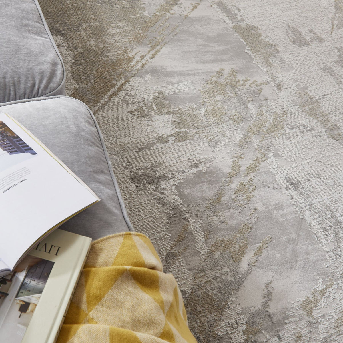 Skyline Marble Ivory Grey Rug