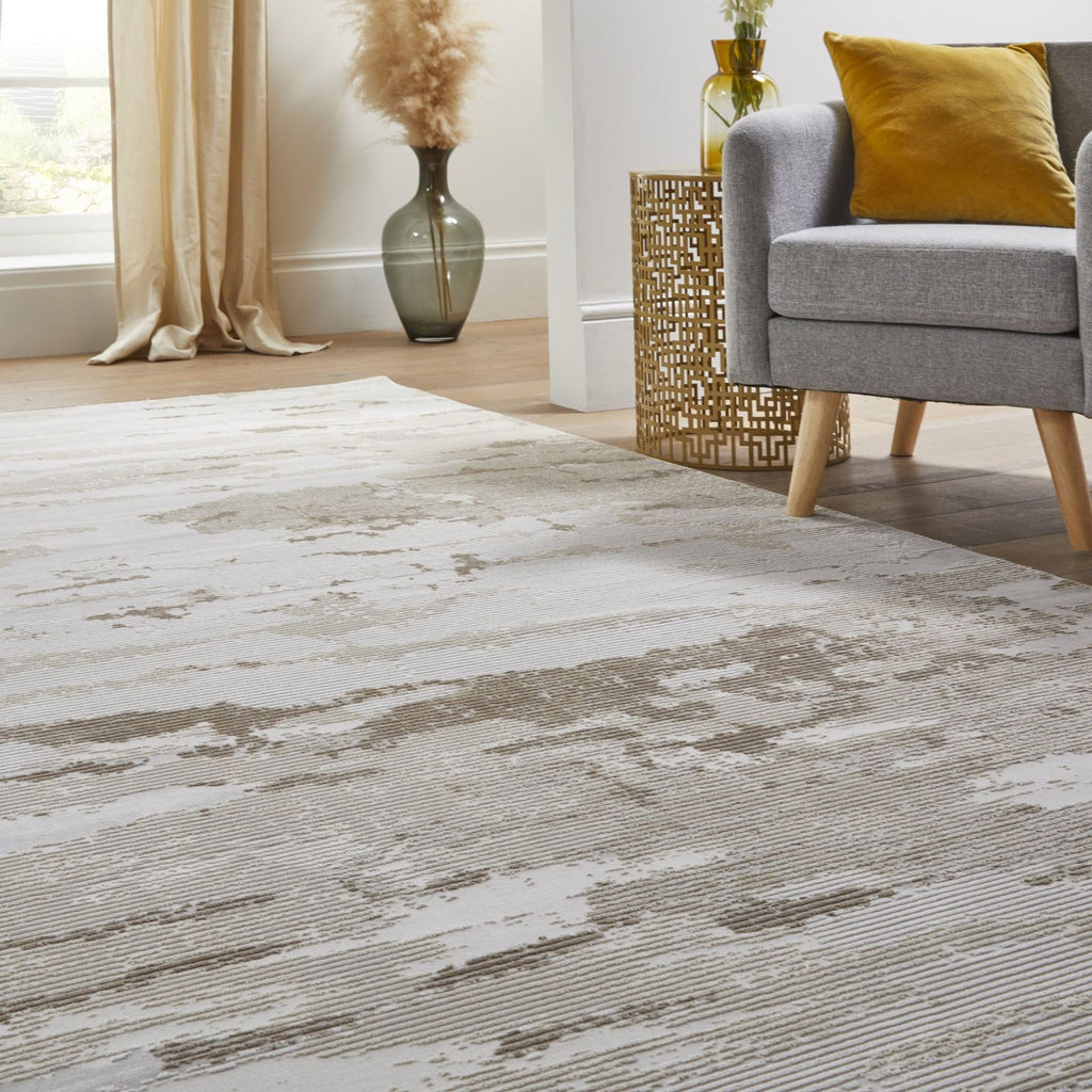 Skyline Strata Ivory Beige Rug