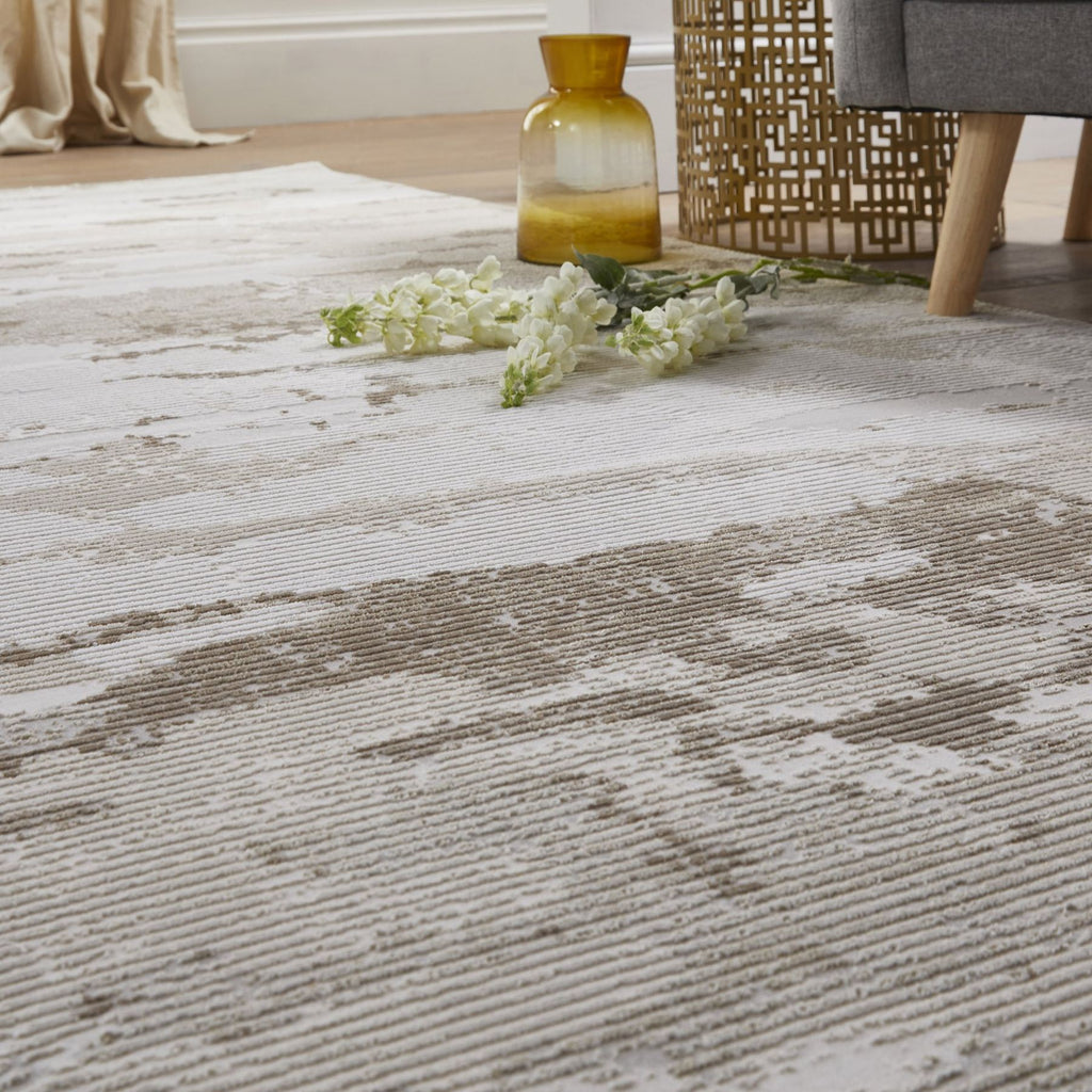 Skyline Strata Ivory Beige Rug