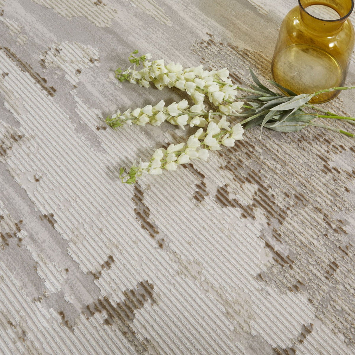 Skyline Strata Ivory Beige Rug
