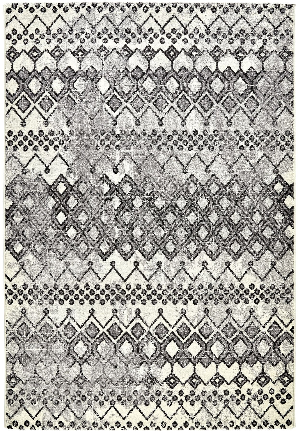 Somerset Berber White Anthracite Shaggy Rug