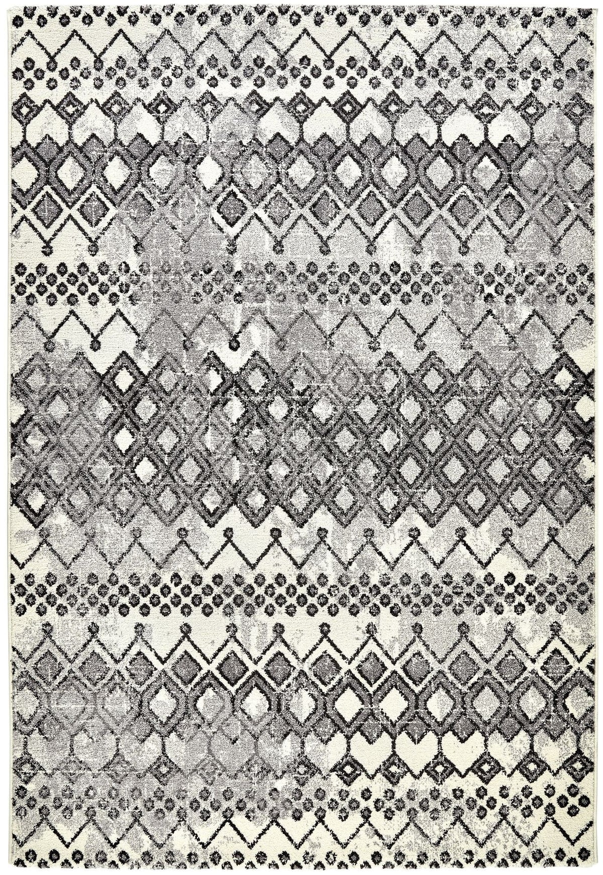 Somerset Berber White Anthracite Shaggy Rug