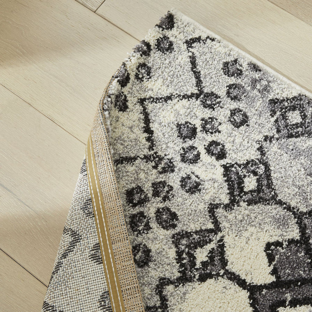 Somerset Berber White Anthracite Shaggy Rug