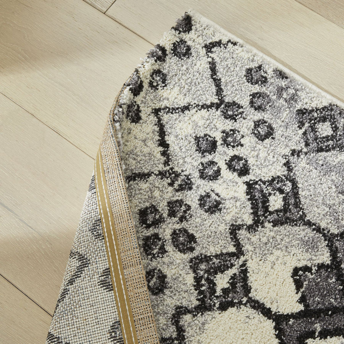 Somerset Berber White Anthracite Shaggy Rug