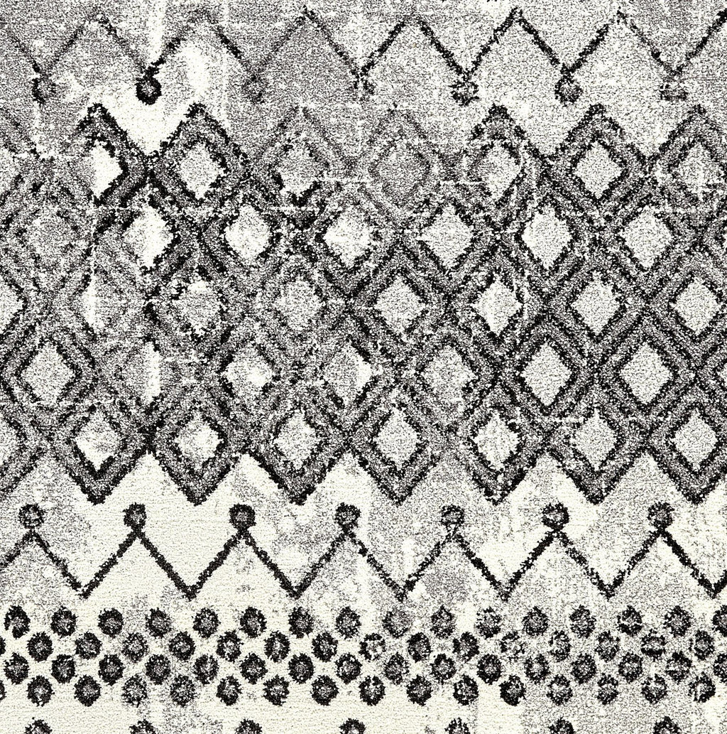 Somerset Berber White Anthracite Shaggy Rug