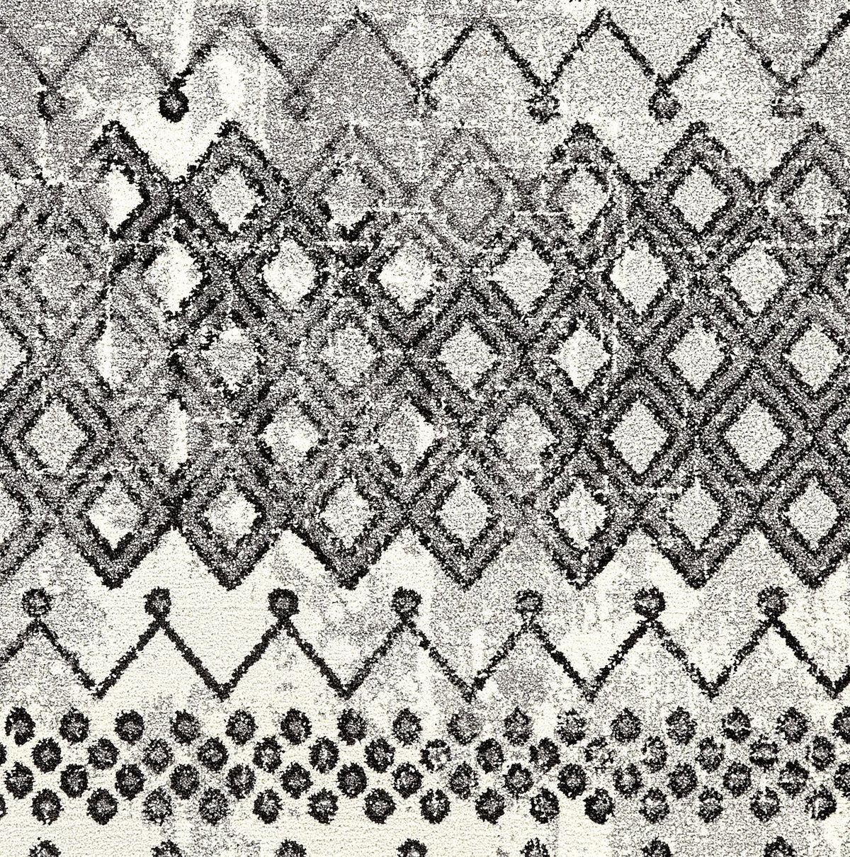 Somerset Berber White Anthracite Shaggy Rug