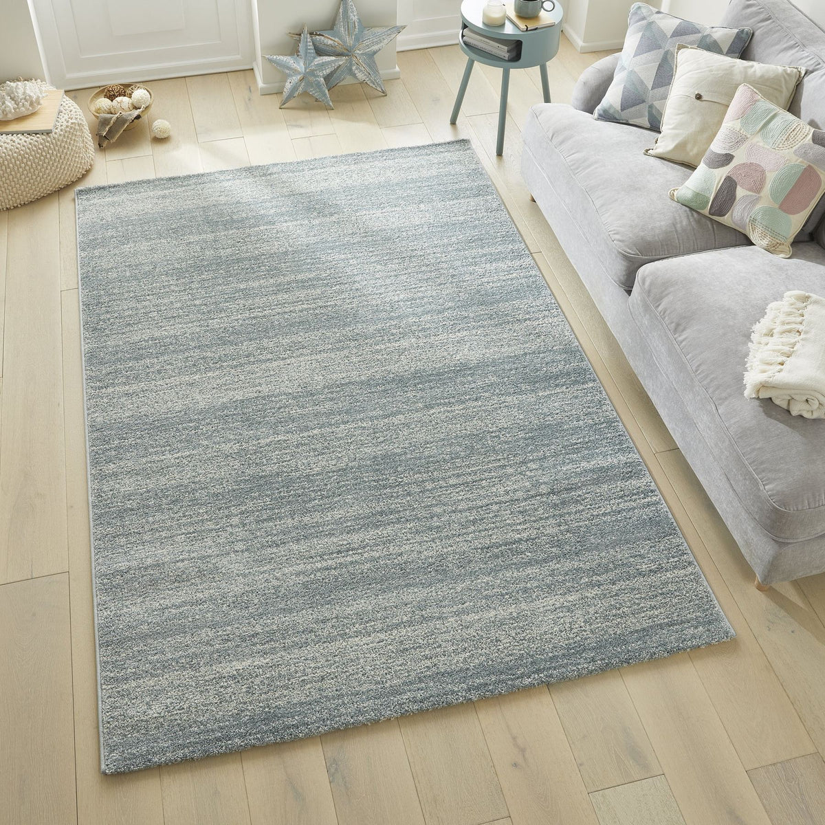 Somerset Melange Aqua Shaggy Rug