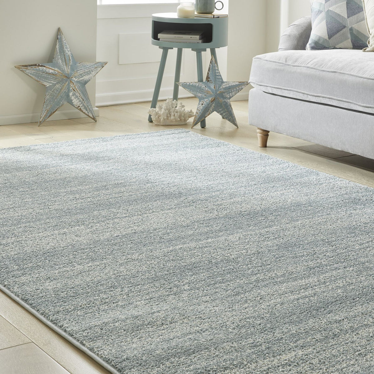 Somerset Melange Aqua Shaggy Rug