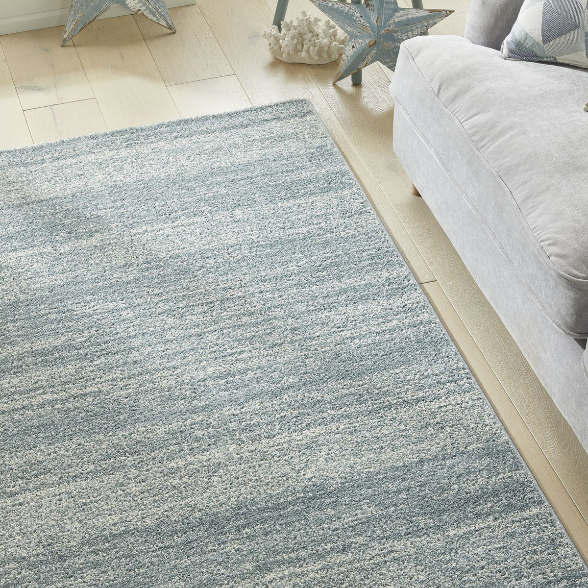 Somerset Melange Aqua Shaggy Rug