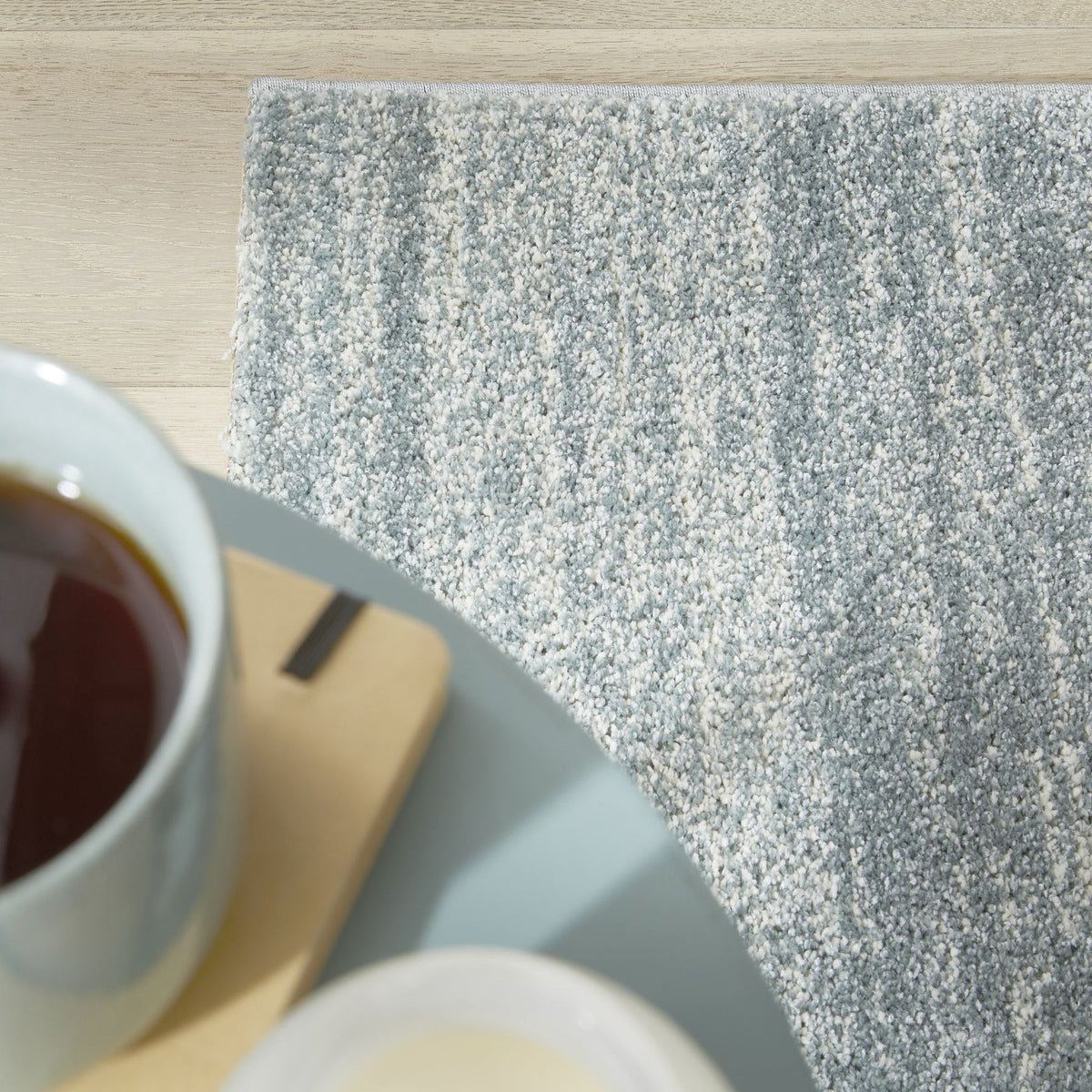 Somerset Melange Aqua Shaggy Rug
