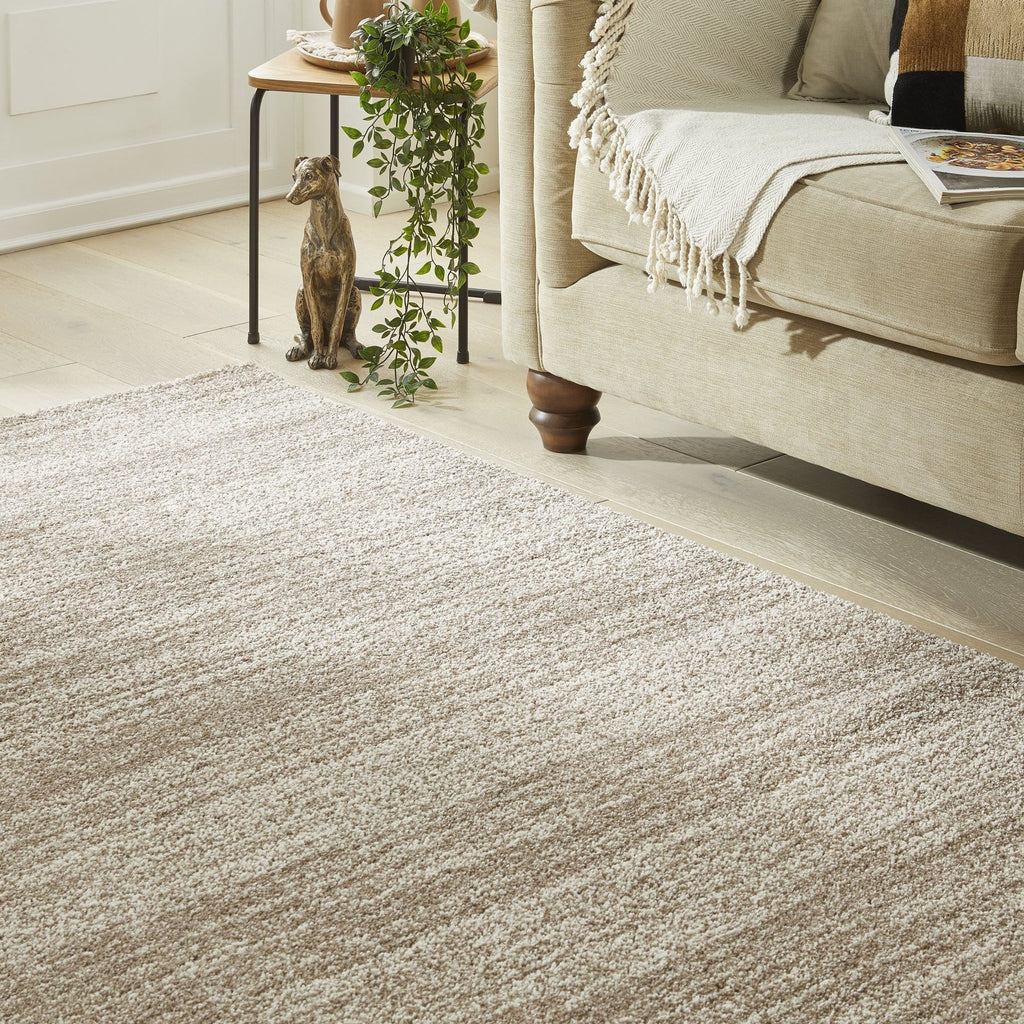 Somerset Melange Beige Shaggy Rug