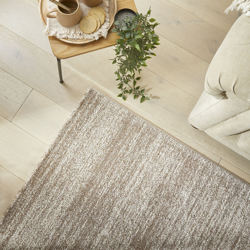 Somerset Melange Beige Shaggy Rug