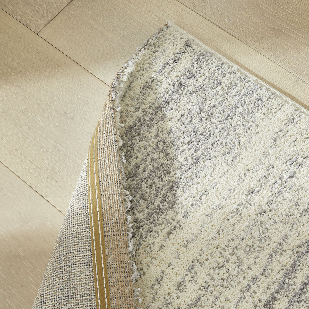 Somerset Melange White Grey Shaggy Rug