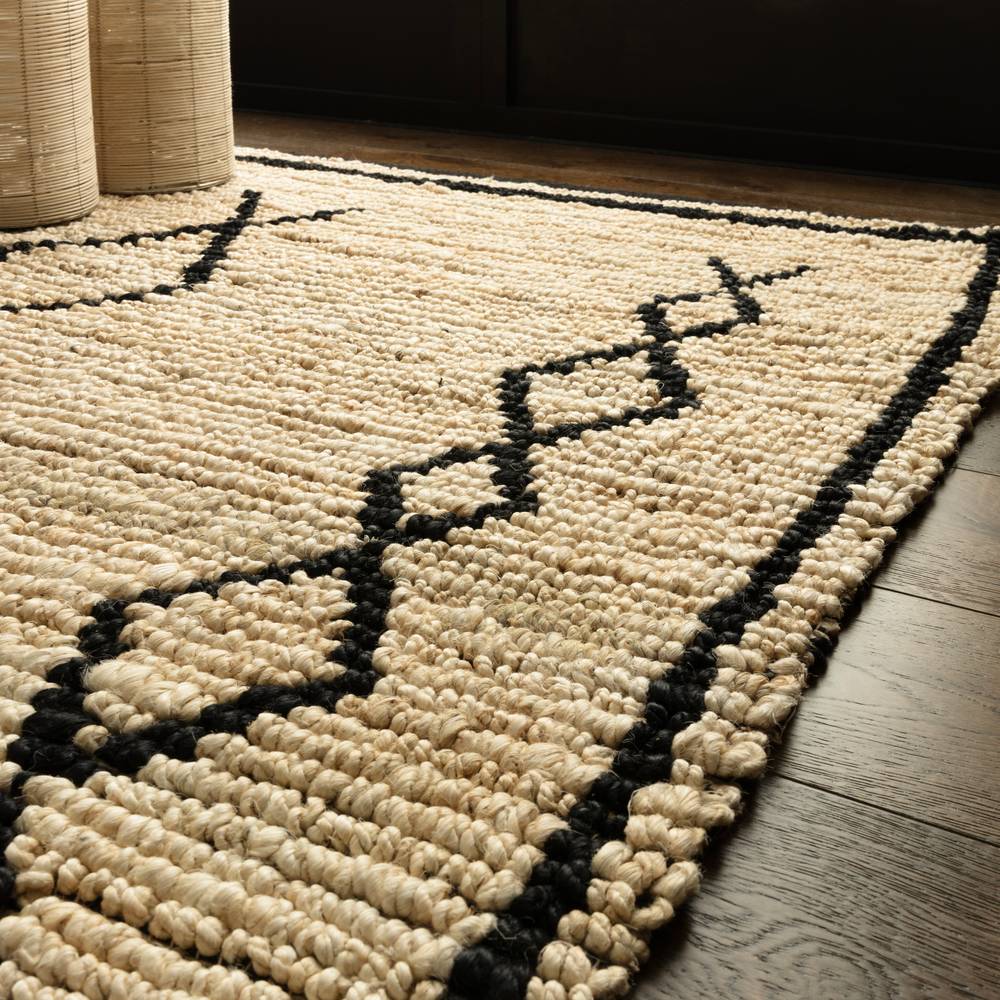 Souk Bleach & Black Rug