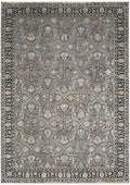 Starry Nights Damask Grey Navy Rug