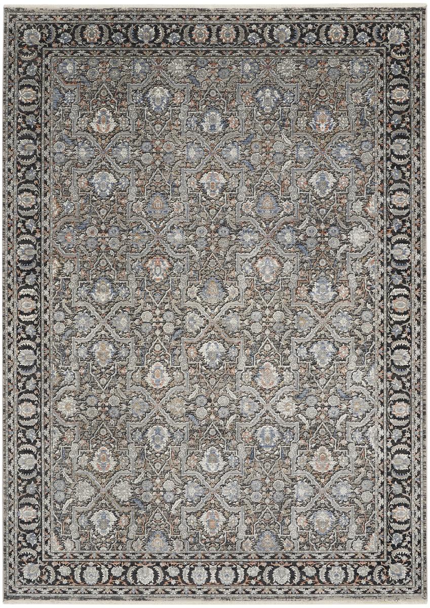 Starry Nights Damask Grey Navy Rug