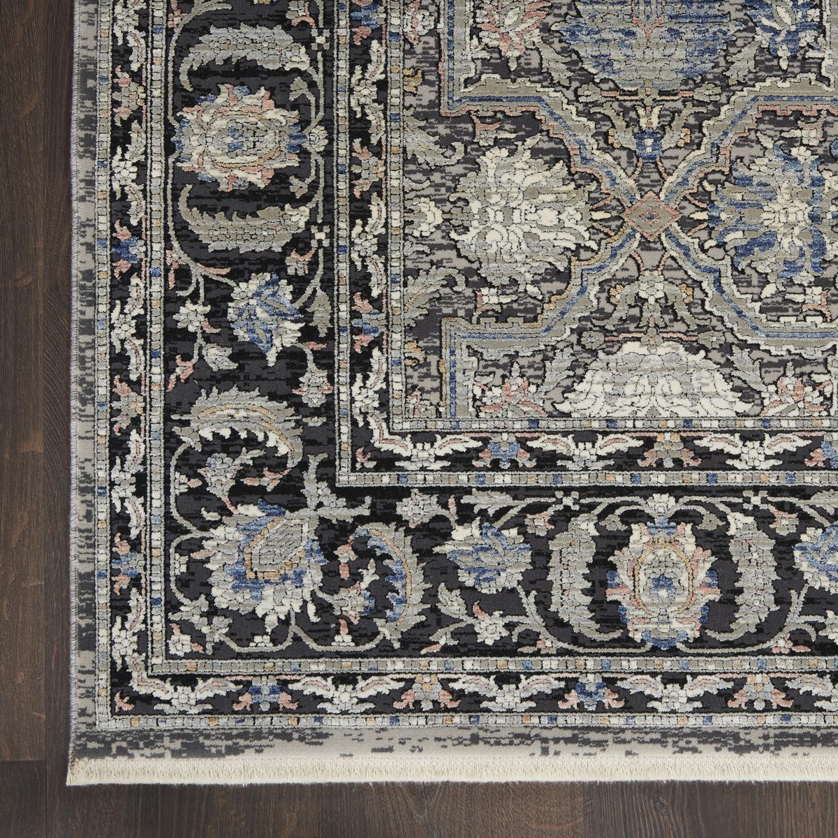 Starry Nights Damask Grey Navy Rug