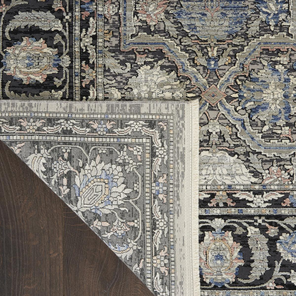 Starry Nights Damask Grey Navy Rug