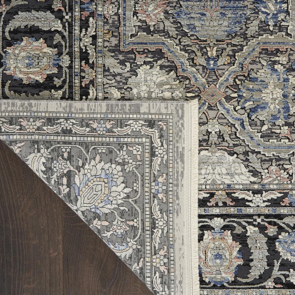 Starry Nights Damask Grey Navy Rug