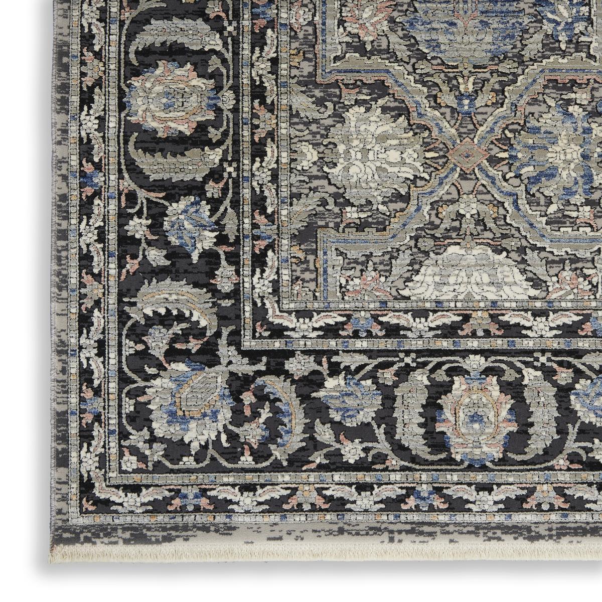 Starry Nights Damask Grey Navy Rug