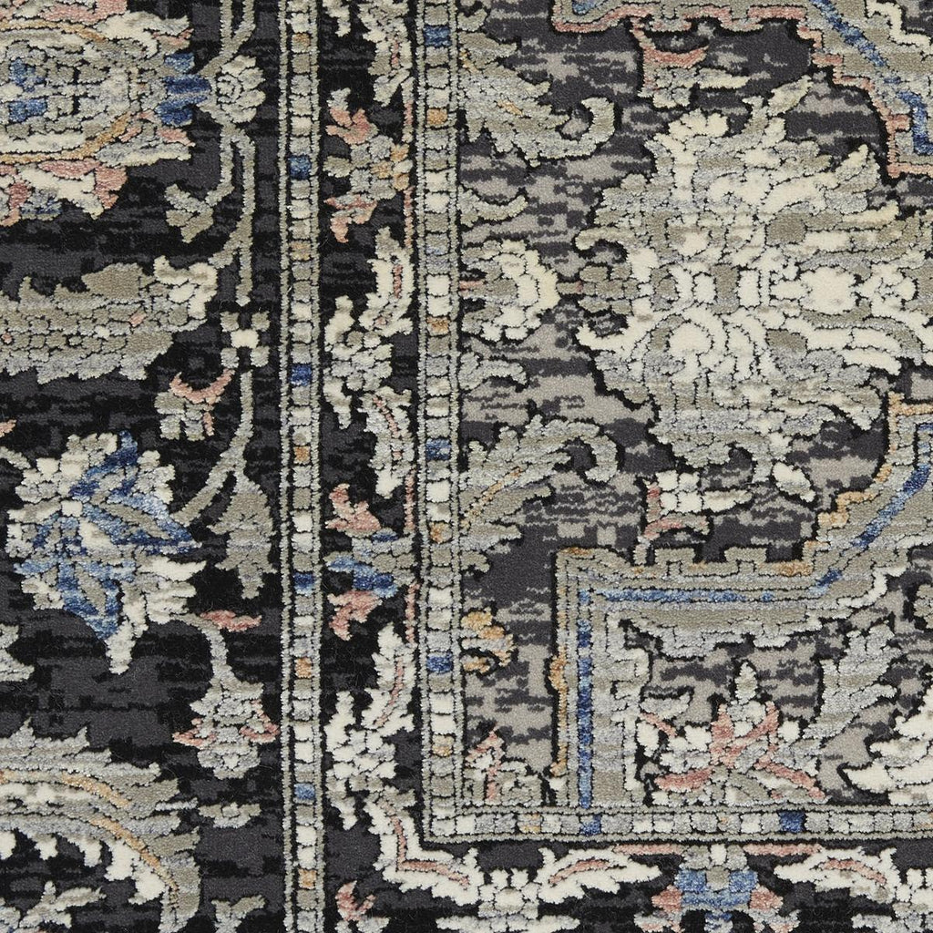 Starry Nights Damask Grey Navy Rug