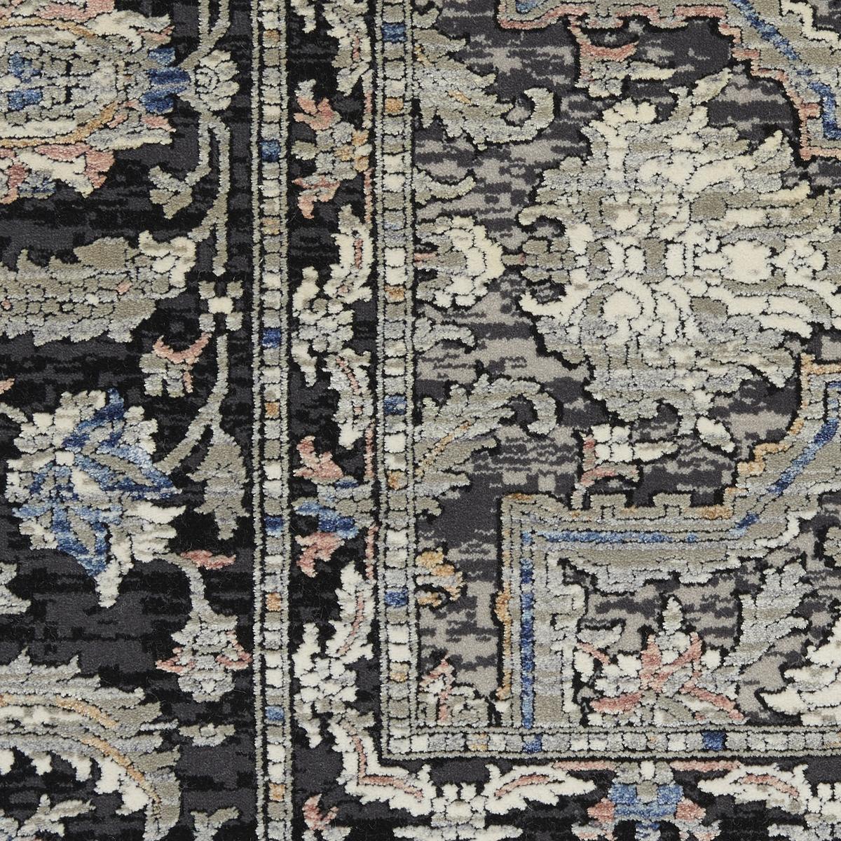 Starry Nights Damask Grey Navy Rug