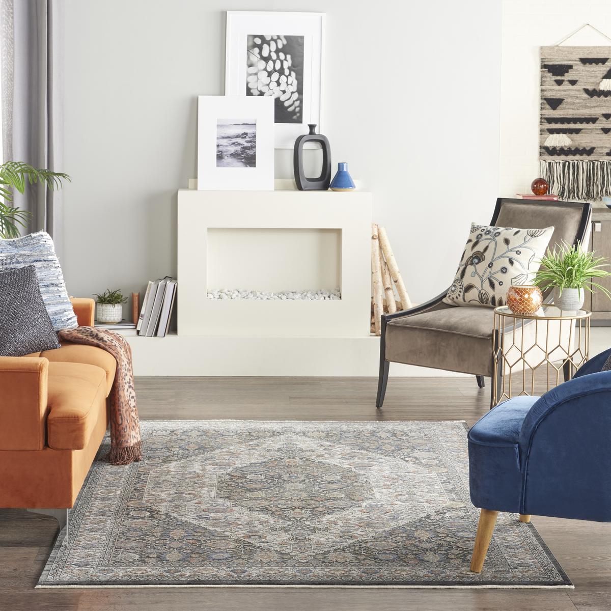 Starry Nights Imperial Grey Blue Rug