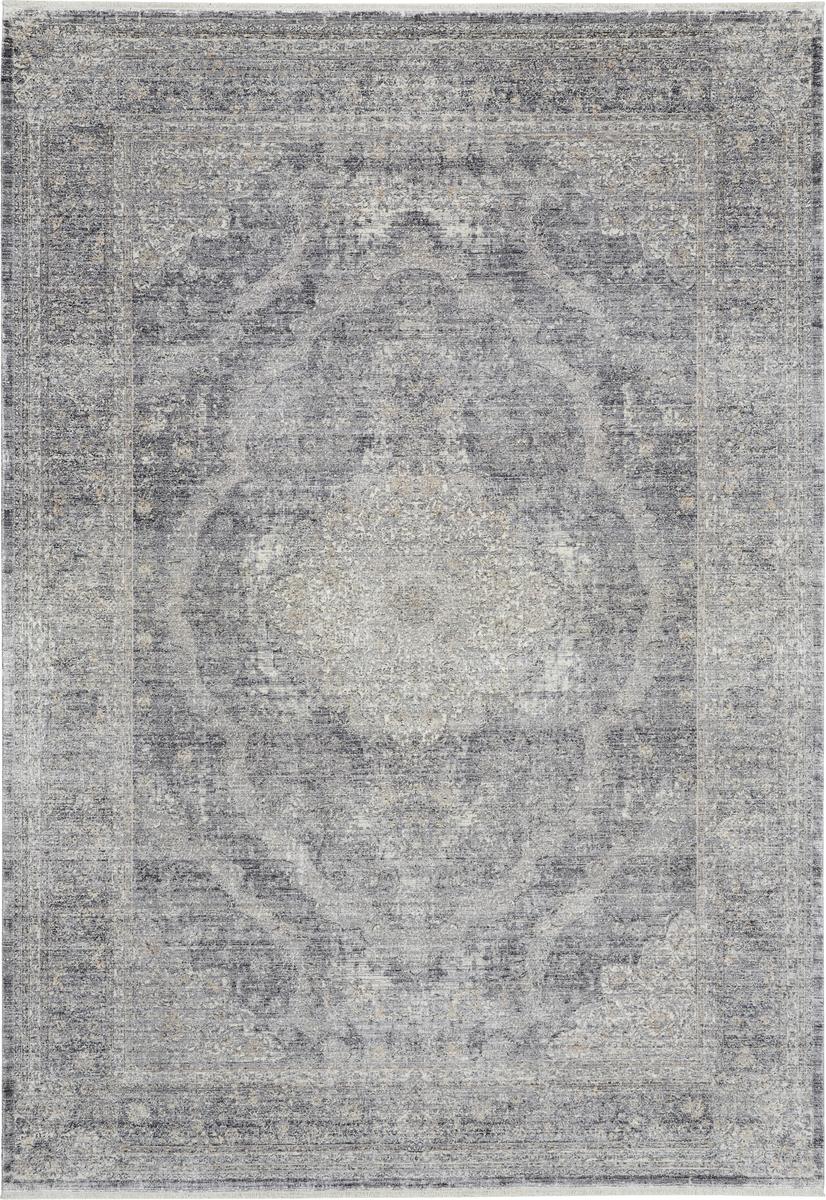 Starry Nights Medallion Charcoal Cream Rug