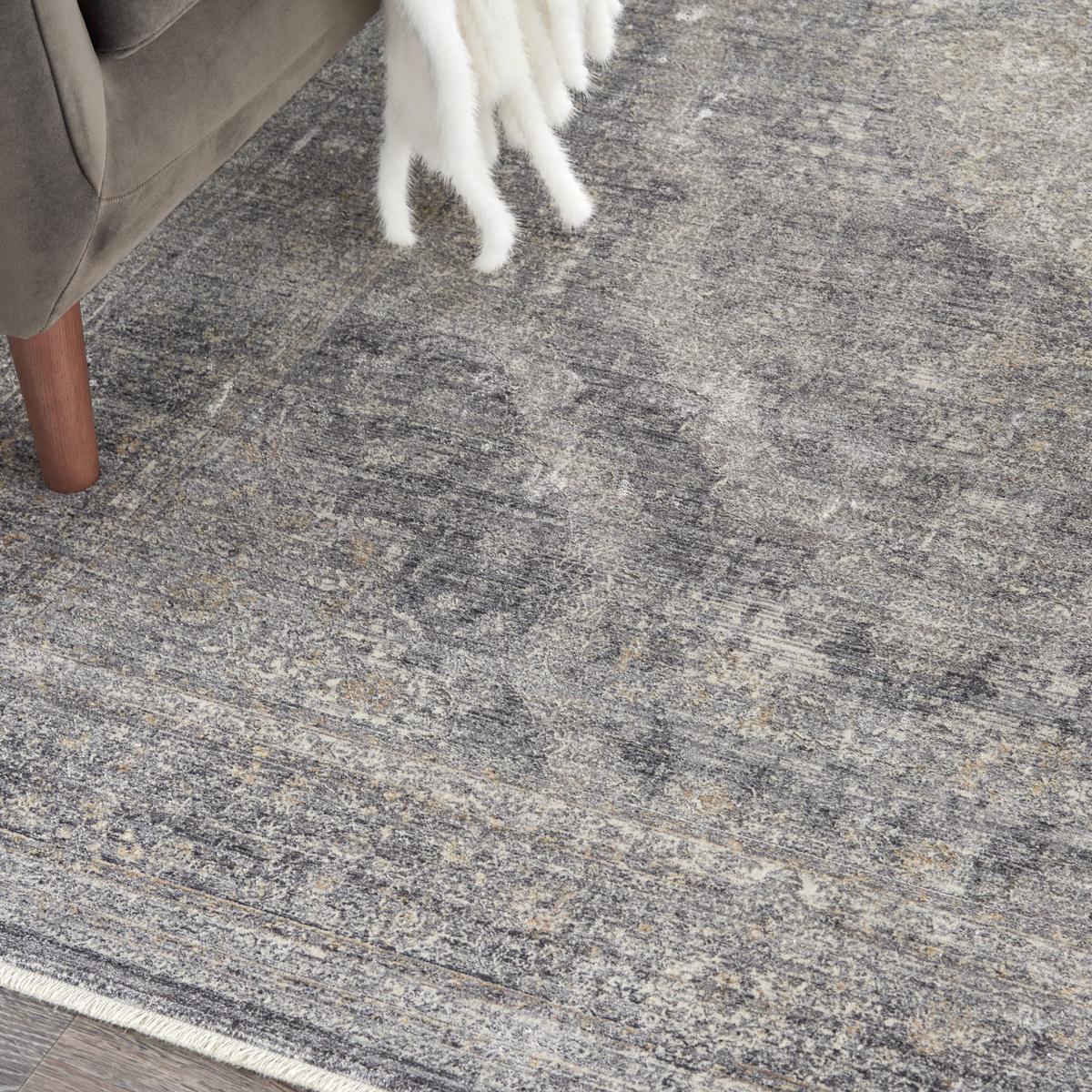 Starry Nights Medallion Charcoal Cream Rug
