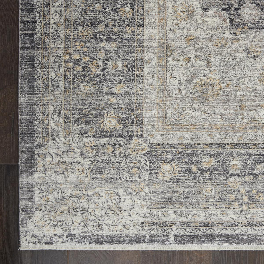 Starry Nights Medallion Charcoal Cream Rug