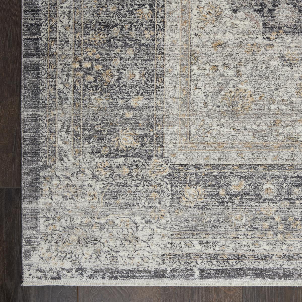Starry Nights Medallion Charcoal Cream Rug