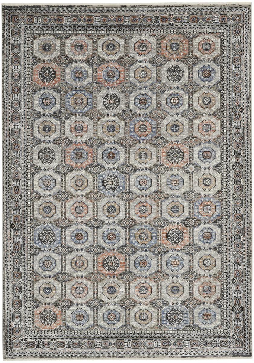 Starry Nights Rosette Grey Navy Rug