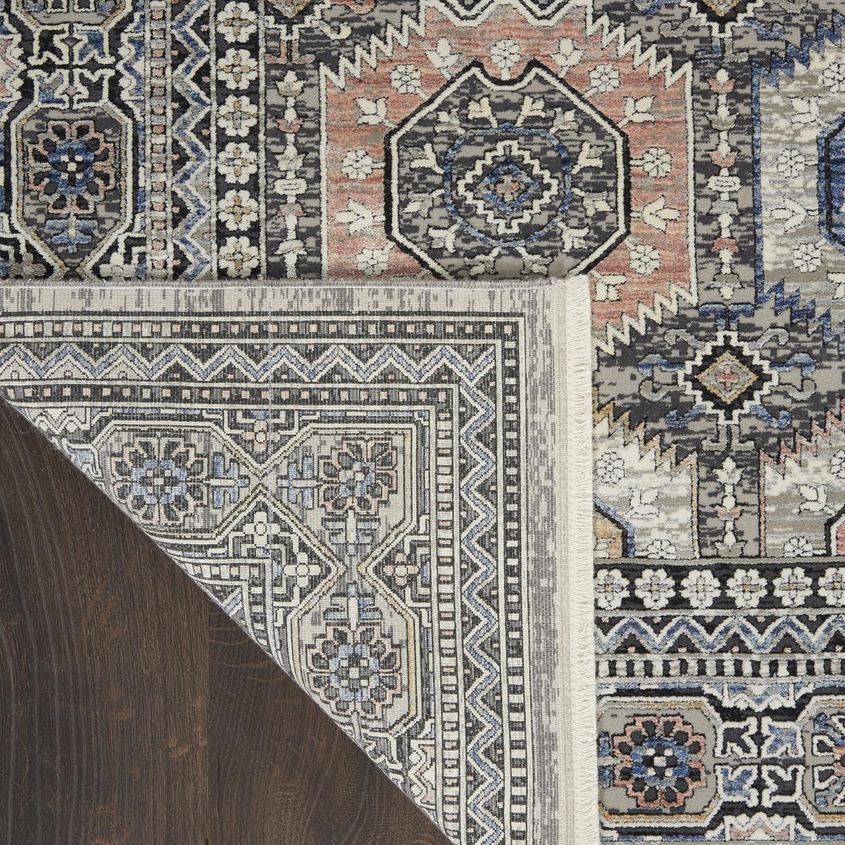 Starry Nights Rosette Grey Navy Rug