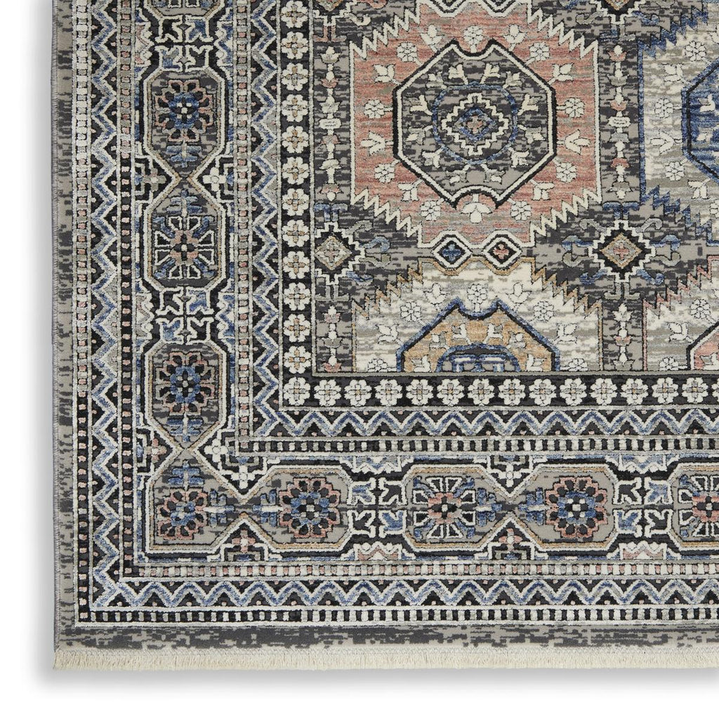 Starry Nights Rosette Grey Navy Rug