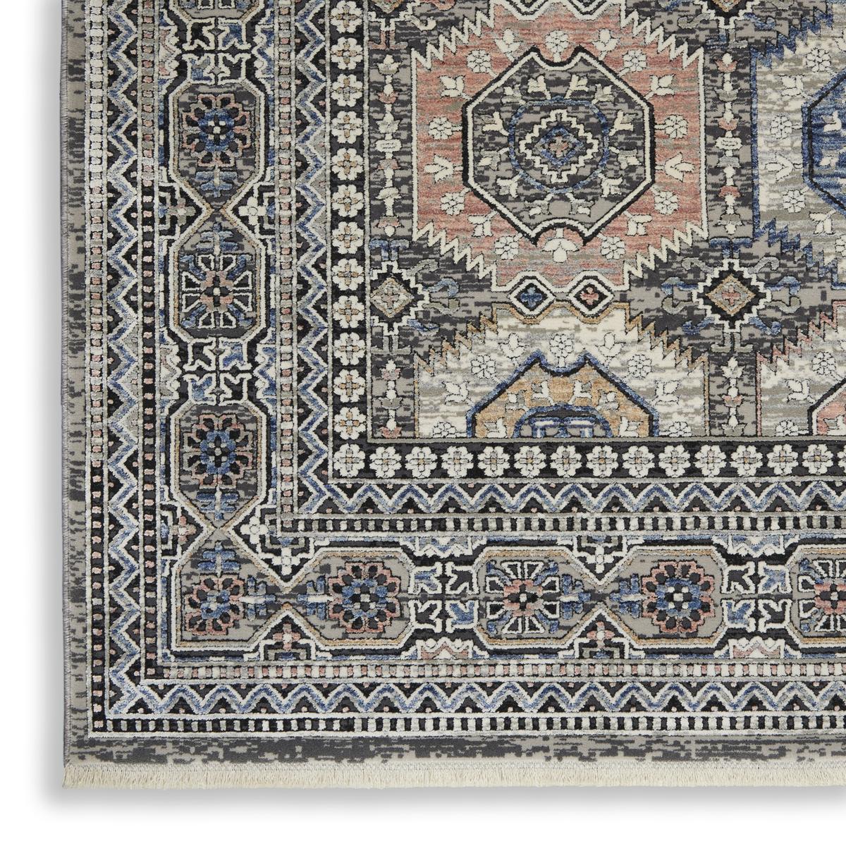 Starry Nights Rosette Grey Navy Rug