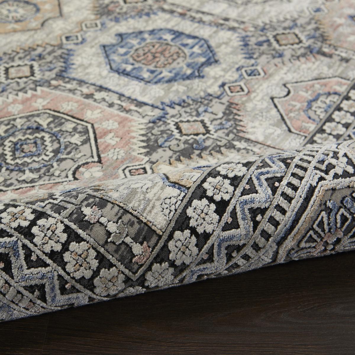 Starry Nights Rosette Grey Navy Rug