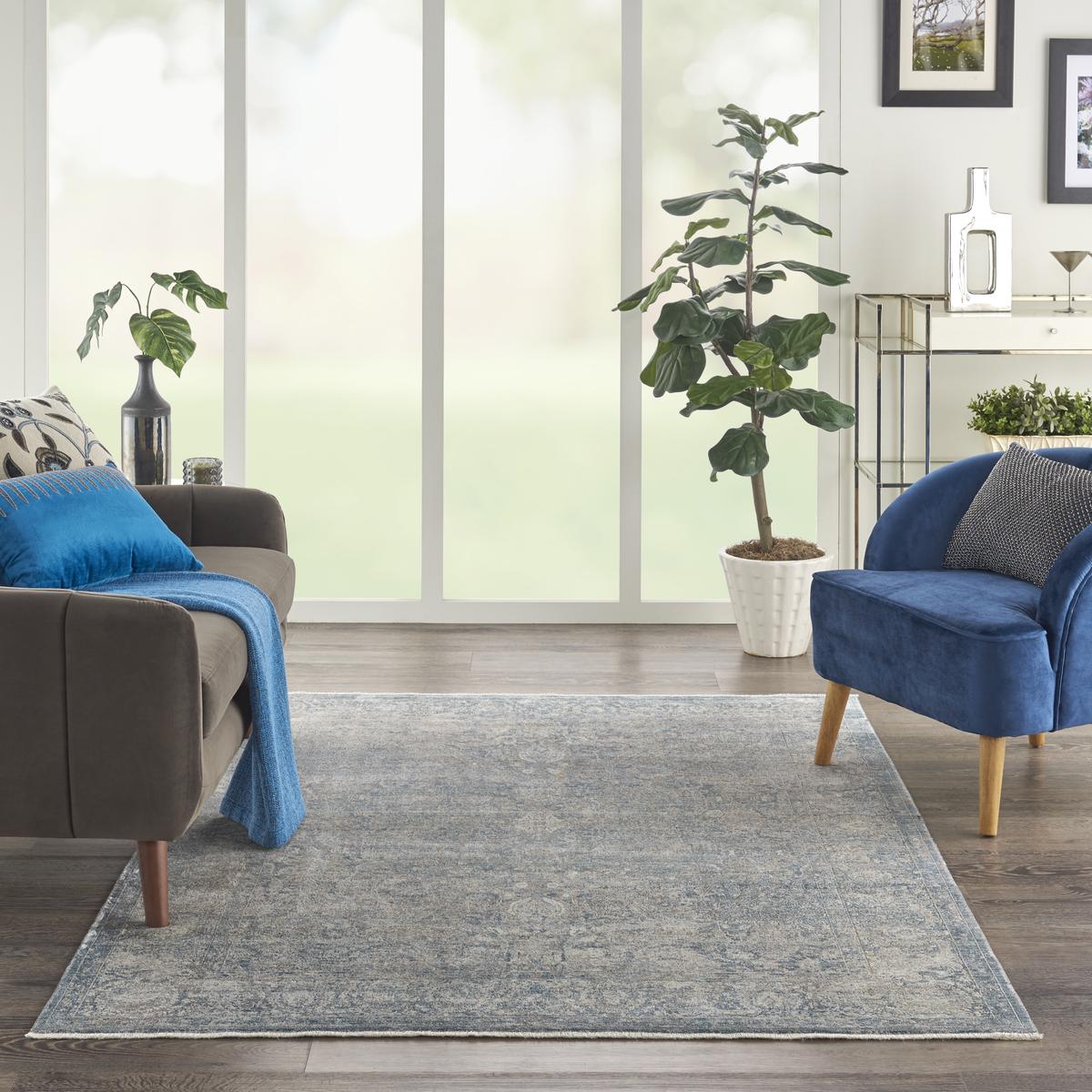 Starry Nights Whisper Cream Blue Rug