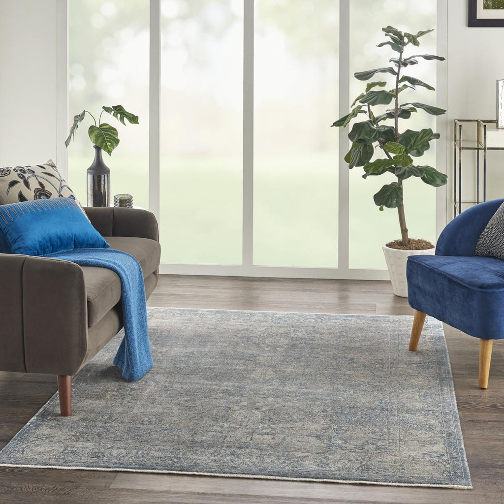 Starry Nights Whisper Cream Blue Rug