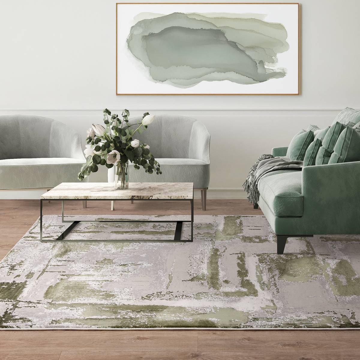 Stellar Fresco Green Rug