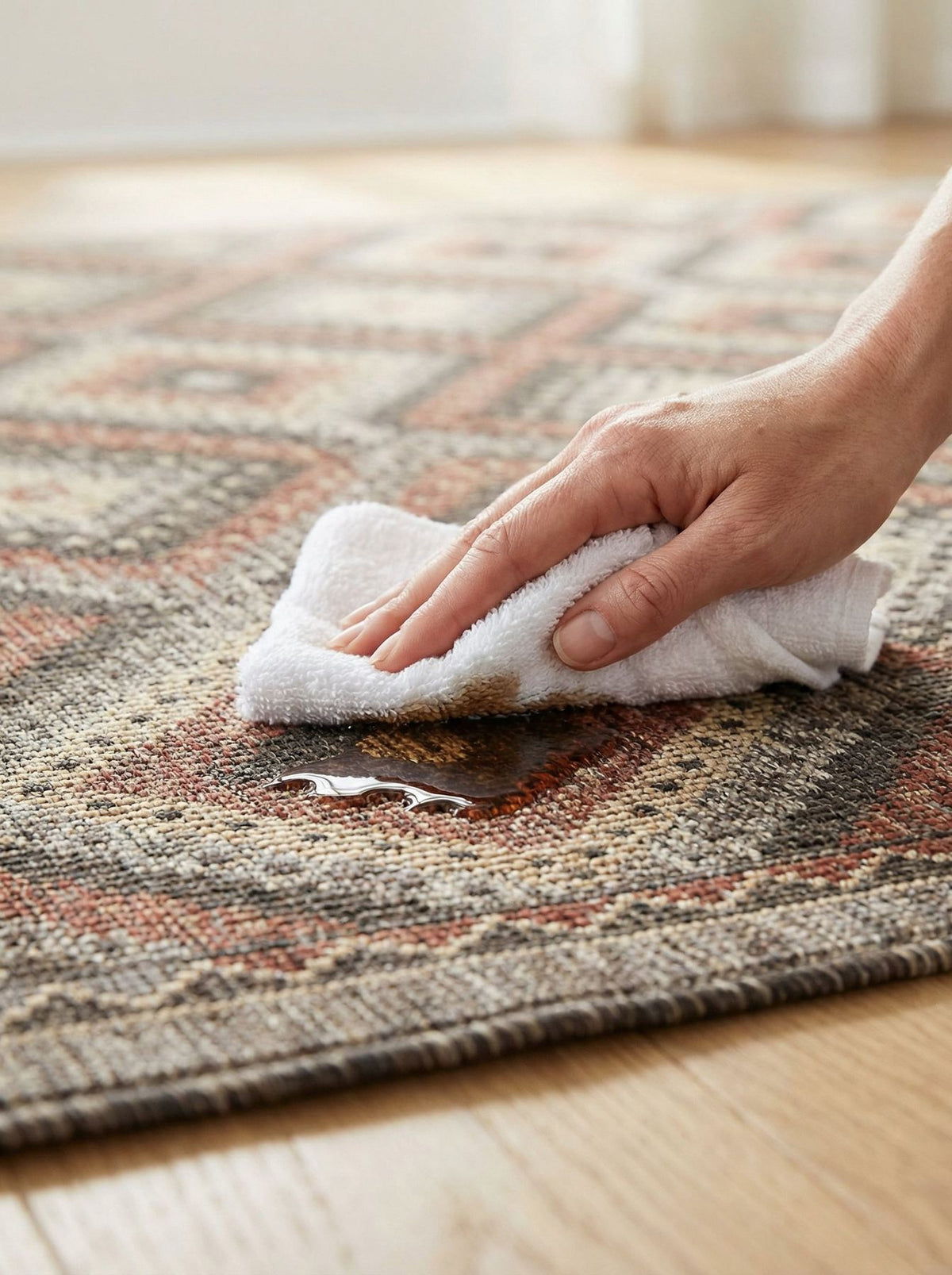 Sumac Diamond Brown Rust Indoor Outdoor Rug