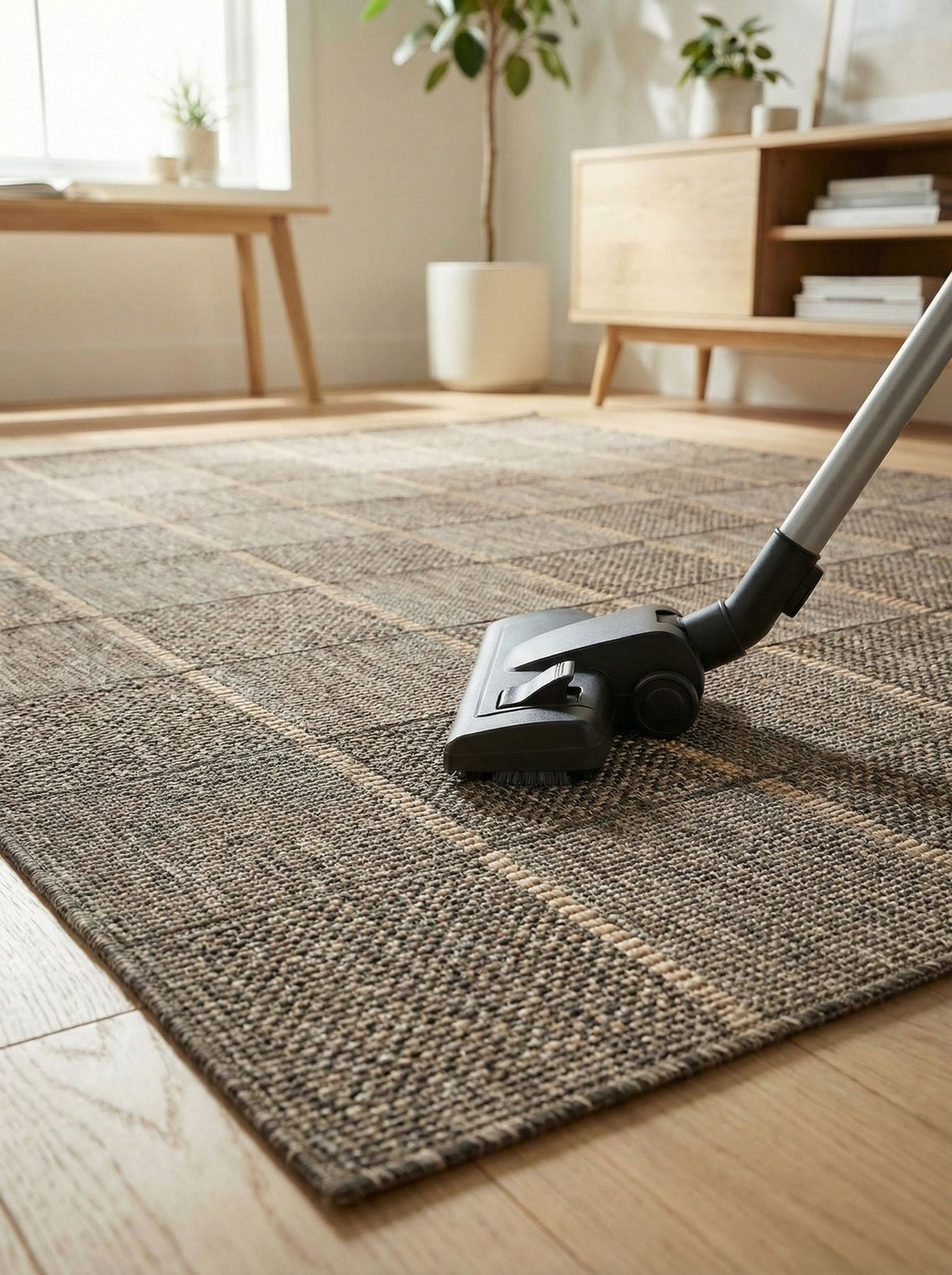 Sumac Grid Mocha Indoor Outdoor Rug